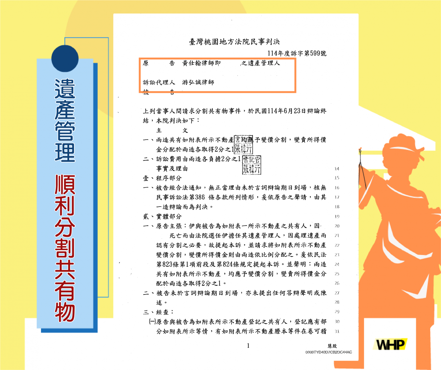 遺產管理人 分割共有物